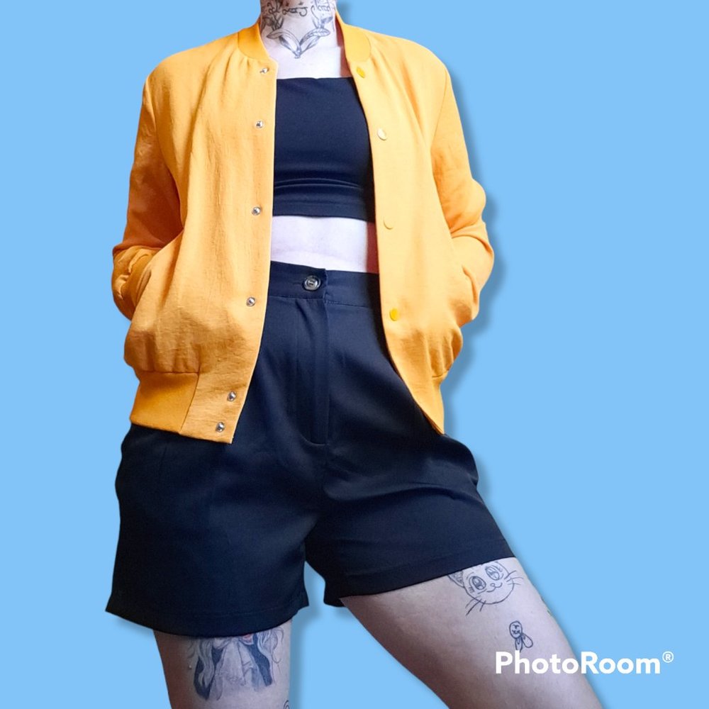 Yellow Poussin Bomber Jacket